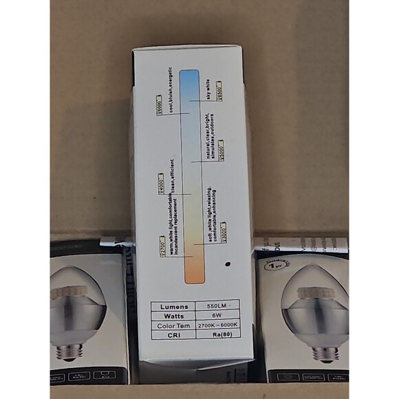 Crystal White Glow E12 Bright Bulb 3 pack LOHAS LED  550 Lumens 6w (40w) 5000k - Picture 3 of 4